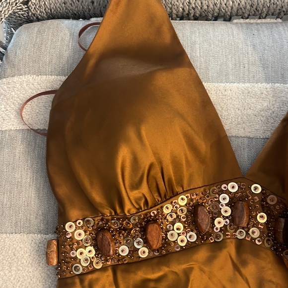 Embellished Satin halter top - Picture 6 of 9